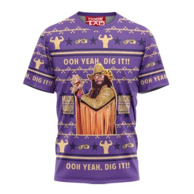 Hooktab Macho Man Oh Yeah Dig It WWE 3D T-Shirt