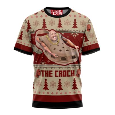 Hooktab The Rock Crock Meme WWE 3D T-Shirt