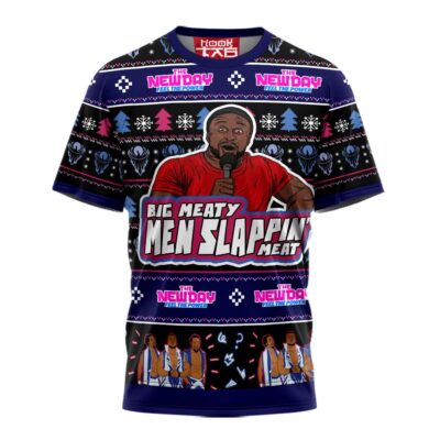 Hooktab The New Day Big Meaty Men Slappin Meat WWE 3D T-Shirt