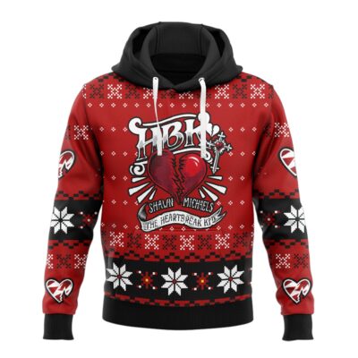 Hooktab HBK The Heartbreak Kid Shawn Michaels WWE 3D Hoodie