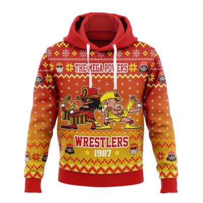 Hooktab The Mega Powers Wrestlers WWE 3D Hoodie