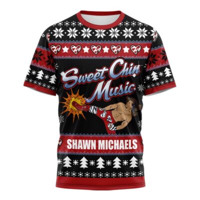 Hooktab Shawn Michaels Sweet Chin Music WWE 3D T-Shirt