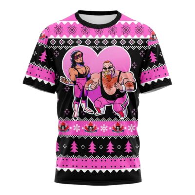 Hooktab Hart Foundation Duo WWE 3D T-Shirt