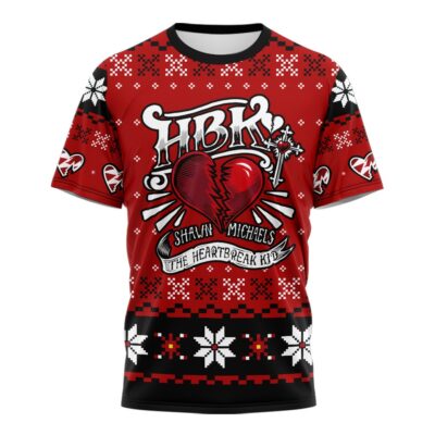 Hooktab HBK The Heartbreak Kid Shawn Michaels WWE 3D T-Shirt