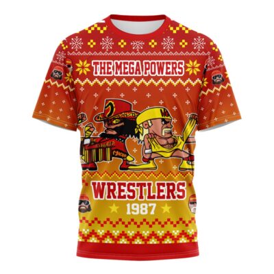 Hooktab The Mega Powers Wrestlers WWE 3D T-Shirt