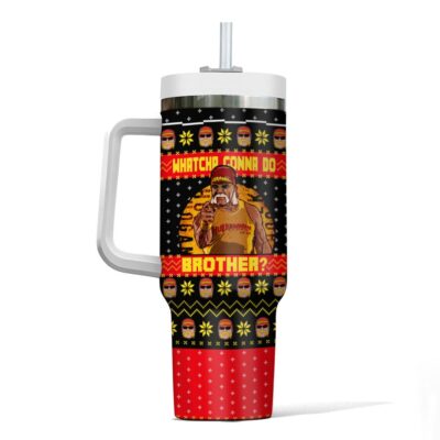 Hooktab Hulk Hogan Whatcha Gonna Do Brother WWE 40oz Stanley Shape Tumbler