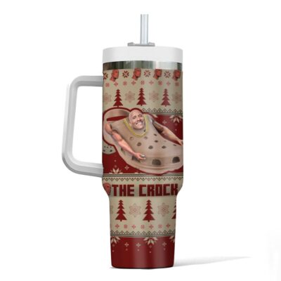 Hooktab The Rock Crock Meme WWE 40oz Stanley Shape Tumbler