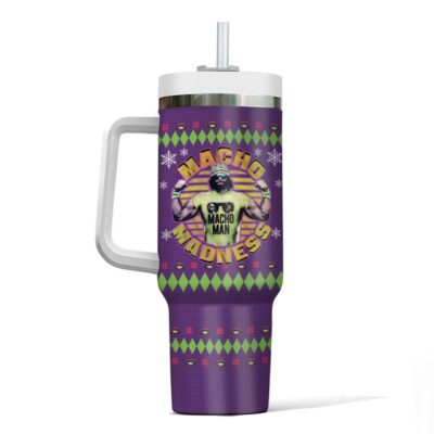 Hooktab Randy Savage Macho Madness WWE 40oz Stanley Shape Tumbler