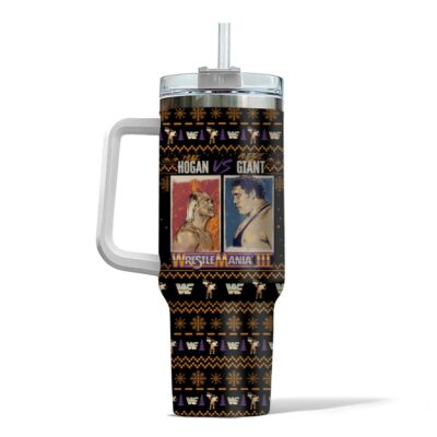 Hooktab Hulk Hogan vs Andre The Giant WWE 40oz Stanley Shape Tumbler