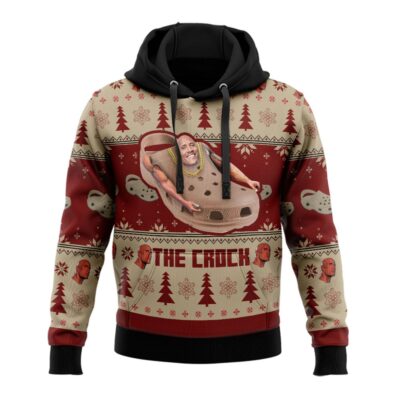 Hooktab The Rock Crock Meme WWE 3D Hoodie