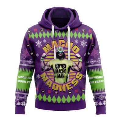 Hooktab Randy Savage Macho Madness WWE 3D Hoodie