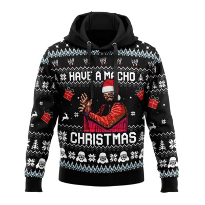 Hooktab Have A Macho Xmas WWE 3D Hoodie