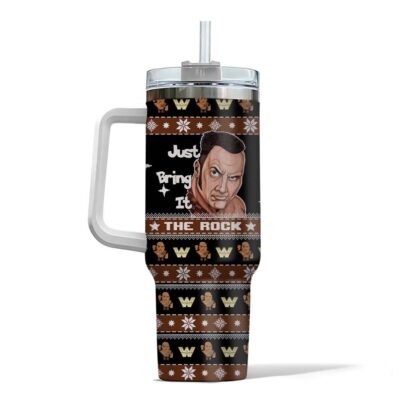 Hooktab The Rock Just Bring It WWE 40oz Stanley Shape Tumbler