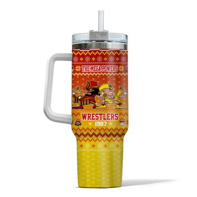 Hooktab The Mega Powers Wrestlers WWE 40oz Stanley Shape Tumbler
