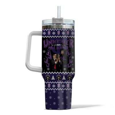 Hooktab Undertaker And Paul Bearer WWE 40oz Stanley Shape Tumbler